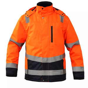 Chaqueta de Trabajo Econex Deportiva para Hombre, Alta Visibilidad, Reflectante, Certificada CE, Resistente al Desgarro, Poliéster, Impermeable, Uniforme de Seguridad - Product Image 1