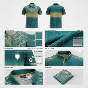 เสื้อคริกเก็ตผู้ชายแบบสั่งทำพิเศษ ผ้าคอตตอนเจอร์ซีย์ แขนสั้น พิมพ์ลายสัตว์ด้วยระบบดิจิทัล สไตล์สปอร์ต ชุดทีม สีเขียว - Product Image 4
