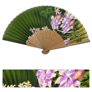 Éventail en bois artisanal moderne, finition naturelle lisse peinte, prise en main confortable, accessoire de refroidissement traditionnel portable pour - Product Image 3