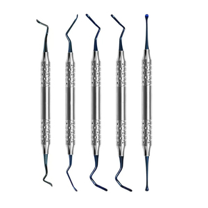 Instrumentos para Implantes Dentales Bone Bridge Instruments Dental Vista, Juego de Espátulas para Cemento Recubiertas de Titanio, 5 Piezas, Raspadores Manuales BBI-538 CE - Product Image 2