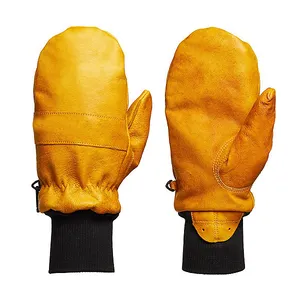 卓越皮革透气舒适柔软合成革户外手套安全手套皮手套 & 连指手套