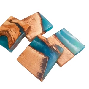 Sous-verre à thé en bois massif de haute qualité du fabricant direct Coussin isolant en résine Sous-verres personnalisés Maison et cuisine - Product Image 1