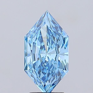 Diamante azul intenso de 3.09 quilates, corte hexagonal, cultivado en laboratorio, certificado por IGI, CVD, diamante suelto para la elaboración de joyas, para anillos y pendientes. - Product Image 1