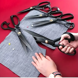 Ciseaux professionnels en acier inoxydable, lame tranchante, pour droitiers, manche long, poignée en plastique, outils de soin - Product Image 5