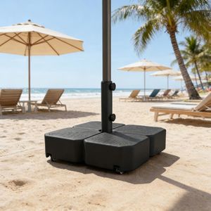 Base per Ombrellone da Giardino in Acciaio Inossidabile, Raggio 3M, per Patio, Ristorante, Hotel, Palestra, con Telaio in Acciaio - Product Image 1