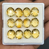 Citrine naturelle 11x9mm, taille ovale briolette, pierre précieuse naturelle non traitée, qualité supérieure, pierre naturelle en vrac