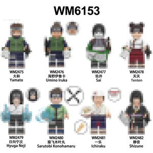 Ensemble de figurines de personnages de style anime en blocs de construction, en plastique ABS, jouet de collection, modèle d'assemblage DIY - Product Image 1