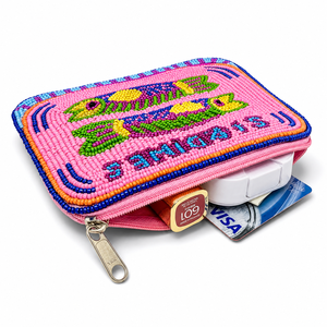 Luxury Handmade Sardines Glass Beaded Coin Purse Fish Zipper Wallet Coastal Ocean Gift OEM ODM Wholesale - Product Image 2