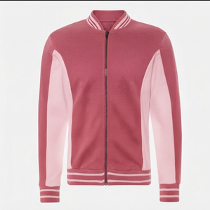 Chaqueta Varsity Unisex de Diseño Único con Logotipo Personalizado, Transpirable y de Secado Rápido, Cuello Alto, Cierre de Cremallera, Mangas Largas - Product Image 1