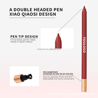 Crayon à Lèvres Offre Spéciale Tube Rose Avec Taille-Crayon Nude Brown Pigment Longue Durée Vegan Double Tête Marque Privée Acceptable