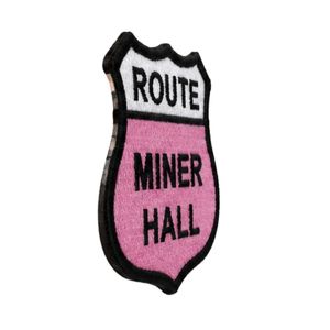 Badge décoratif magnétique brodé en chenille noir, rose et vert pour vêtements, vestes, sweats à capuche, casquettes, sacs et accessoires de mode - Product Image 2
