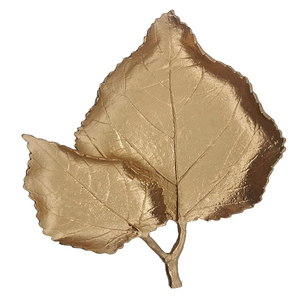 Jewelry Dish, Metal Trinket Dish Leaf Shaped Ring Holder Jewelry Organizer <b>Vanity</b> Dish Tray for Dresser Christmas Decoration - Product Image 1