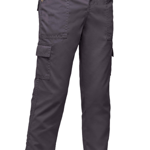 Pantalon cargo décontracté taille mi-haute pour homme, le plus vendu, avec poches utilitaires, coupe droite, couleur gris foncé, idéal pour le travail et les activités de plein air - Product Image 3