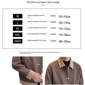 Veste en laine à revers en mélange polyester-coton personnalisée OEM pour homme, style coréen, coupe ample, tendance, polyvalente, haut de gamme, automne-hiver - Product Image 2