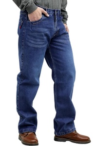 Pantalon décontracté de luxe simple pour homme, style vintage, en jean délavé, coupe slim, jambe droite élastique, pour l'automne/hiver - Product Image 6