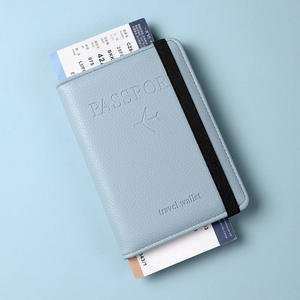Fashion Leather PU Passport <b>Holder</b> RFID Blocking <b>Card</b> Covers Case Slots Protector Travel <b>Wallet</b> Elastic Porta Passport Elastic - Product Image 3