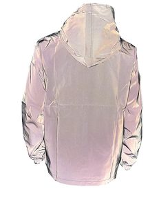 Chaqueta con capucha reflectante plateada para hombre, ropa exterior de seguridad, ligera, con cierre, cortavientos para montar de noche, chaqueta cálida. - Product Image 6