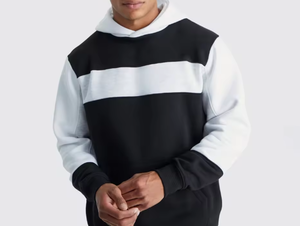 ชุดเสื้อฮู้ดบล็อกสีสำหรับผู้ชาย – เสื้อสเวตเชิ้ตแบบสวมลำลองและกางเกงจ็อกเกอร์ ชุดสตรีทแวร์ 2 ชิ้น - Product Image 5