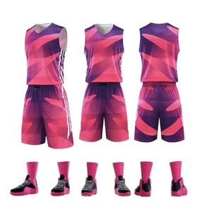 Uniformes de Baloncesto Unisex de Poliéster para Adultos de Alta Calidad, Servicio OEM, Logotipo Personalizado, Transferencia Térmica, Antibacteriano, Secado Rápido - Product Image 3