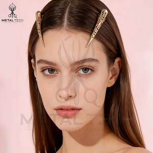 Pinces de sectionnement en acier inoxydable couleur or rose pour salon professionnel, barrettes de coiffure type bec de canard, outils de coiffage - Product Image 6