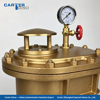 Aluminiumbronze-Luft-Vakuum-Ventil für Marine-Pipeline, Entlüftungsventil nach ASTM B148, optional mit Manometeranschluss, für Schiffsballast und Meerwasser
