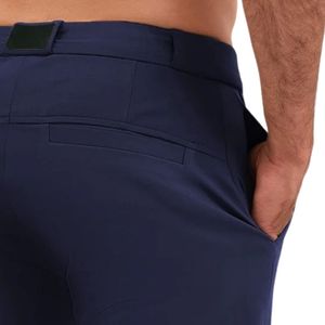 Pantalones de Vestir para Hombre, Color Azul Marino, Corte Slim Fit, Elásticos, Casuales, Formales, para Oficina, Venta al Por Mayor - Product Image 5