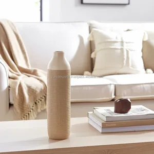 Vase à fleurs carré moderne en fer forgé de style côtier, vase de table, décoration de salon, portable - Product Image 5