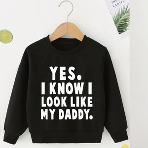 Sudadera de felpa personalizada unisex para niños, jersey de manga larga de gran tamaño, estampado informal para niños, estilo de letra estampado de punto para bebé - Product Image 2