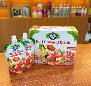 VINUT TRUST <b>Red</b> Ginseng Drink Strawberry Juice 30 Pouches 150ml Each Sachet Pack - Product Image 1