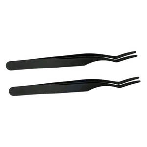 Pince à épiler noire en acier inoxydable pour extensions de cils, applicateurs de cils pour extensions et outils de maquillage - Product Image 4