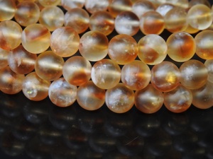 Pulsera de Cuentas Redondas de Citrino Natural, Joyería de Cristal Amarillo Mate Pulido, 8 Pulgadas 7MM, Regalo de Piedra de Nacimiento de Noviembre para - Product Image 3
