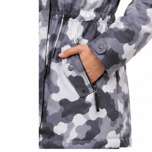 Abrigo Parka Cortavientos para Mujer con Capucha Decorada, Bolsillos Multifuncionales y Forro Cálido de Primera Calidad para Clima Frío - Product Image 5