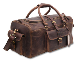 Custom GENUINE <b>LEATHER</b> <b>Duffle</b> <b>Bag</b> Men Large Capacity Travel Crossbody <b>Bag</b> Business Genuine <b>Leather</b> <b>Duffle</b> <b>Bag</b> - Product Image 1