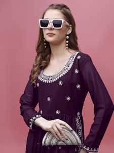 Colecciones de Kurtis de Georgette de la marca WEthanic para uso casual y Kurtis con bordados de diseñador para festivales, Kurtis elegantes. - Product Image 5
