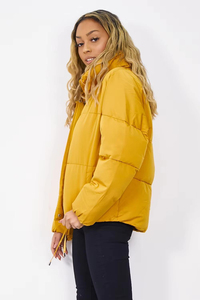Veste matelassée streetwear pour femme, haute qualité, personnalisée, hiver, fermeture éclair, duvet - Product Image 4