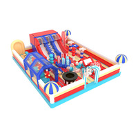 Château gonflable familial compact avec toboggan pour enfants, trampoline gonflable chinois à vendre