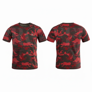 Camiseta Informal de Manga Corta con Cuello Redondo y Estampado de Camuflaje para Hombre, Uniforme de Verano de Algodón Suave, Venta al por Mayor, OEM, ODM - Product Image 4