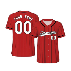 เสื้อเบสบอลคุณภาพสูง 100% โพลีเอสเตอร์ คอวี แขนครึ่งตัว แห้งเร็ว ระบายอากาศได้ดี สำหรับผู้ใหญ่ทุกเพศ  รับผลิตแบรนด์ตามสั่ง - Product Image 1