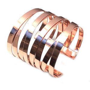 Bracelet en alliage de cuivre avec motif étoile, lune et montagne, style vintage, bijoux unisexe pour homme et femme, bracelet de poignet en cuivre thérapeutique - Product Image 2