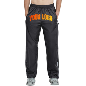 Custom Embroidery Men's Baggy Windbreaker Sweat Pants Fleece Straight Leg Trousers Jogger Striped Nylon Sweatpants Casual - Product Image 3