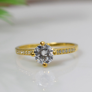 Round Shape Pear Cut <b>Cubic</b> <b>Zirconia</b> Accents 925 Sterling Silver Luxury <b>Wedding</b> Engagement <b>Ring</b> Set for Women Party - Product Image 1