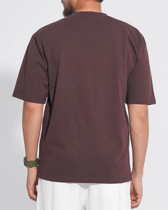 OEM Manufactured Wholesale Men's 100% Cotton T-Shirt Custom Logo Oversized Drop Shoulder Boxy Fit <b>Spray</b> Printed Thick 240 GSM - Product Image 2