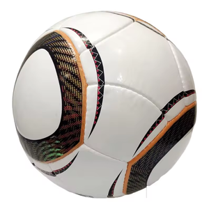 Balón de Fútbol PU Blanco Talla 5, Diseño de Anillos Multicolores, Entrenamiento para Adultos, Pakistán TFS-1011 - Product Image 5