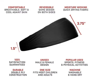 Bandeau de sport respirant en coton avec logo personnalisé, bandeau anti-transpiration, vente en gros de bandeaux de sport personnalisés - Product Image 5