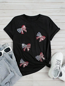 Eco-friendly Breathable Rhinestone Plain T shirt Women Shirts Low Price Pure 100%Cotton Very Attractive Solid <b>Colour</b> Rhinestone - Product Image 5