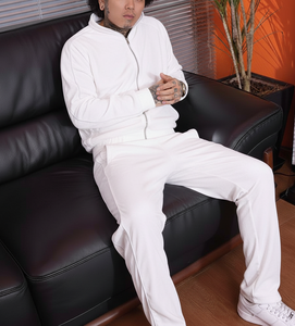 OEM Training Wear Men Plain Velvet Tracksuit Mens Sweatpants and <b>Jacket</b> 100% Polyester Sweatsuit Velour Tracksuits for Men - Product Image 1
