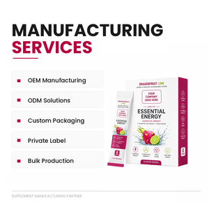 Bebida Energética en Polvo Sin Azúcar para Adultos, Marca Privada OEM, en Sobres Individuales, Sabor a Pitaya y Lima - Product Image 2