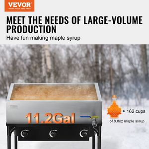 Olla Industrial de 11.2 Galones con Evaporador Plano y 1 Válvula para 3 Métodos de Calentamiento, Capacidad para 162 Tazas de 8.8oz, Ideal para Jarabe de Arce - Product Image 2