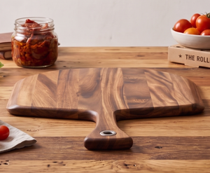 Utensilios de Cocina Comerciales, Bandeja Redonda de Madera de Acacia para Pizza y Queso, para Servir en Restaurantes, Panaderías o Cafeterías - Product Image 4
