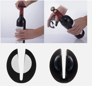Décapsuleur ergonomique 4-en-1 en acier inoxydable avec logo personnalisé pour bouteilles de vin, coupe-capsule moderne en plastique pour bar - Product Image 6